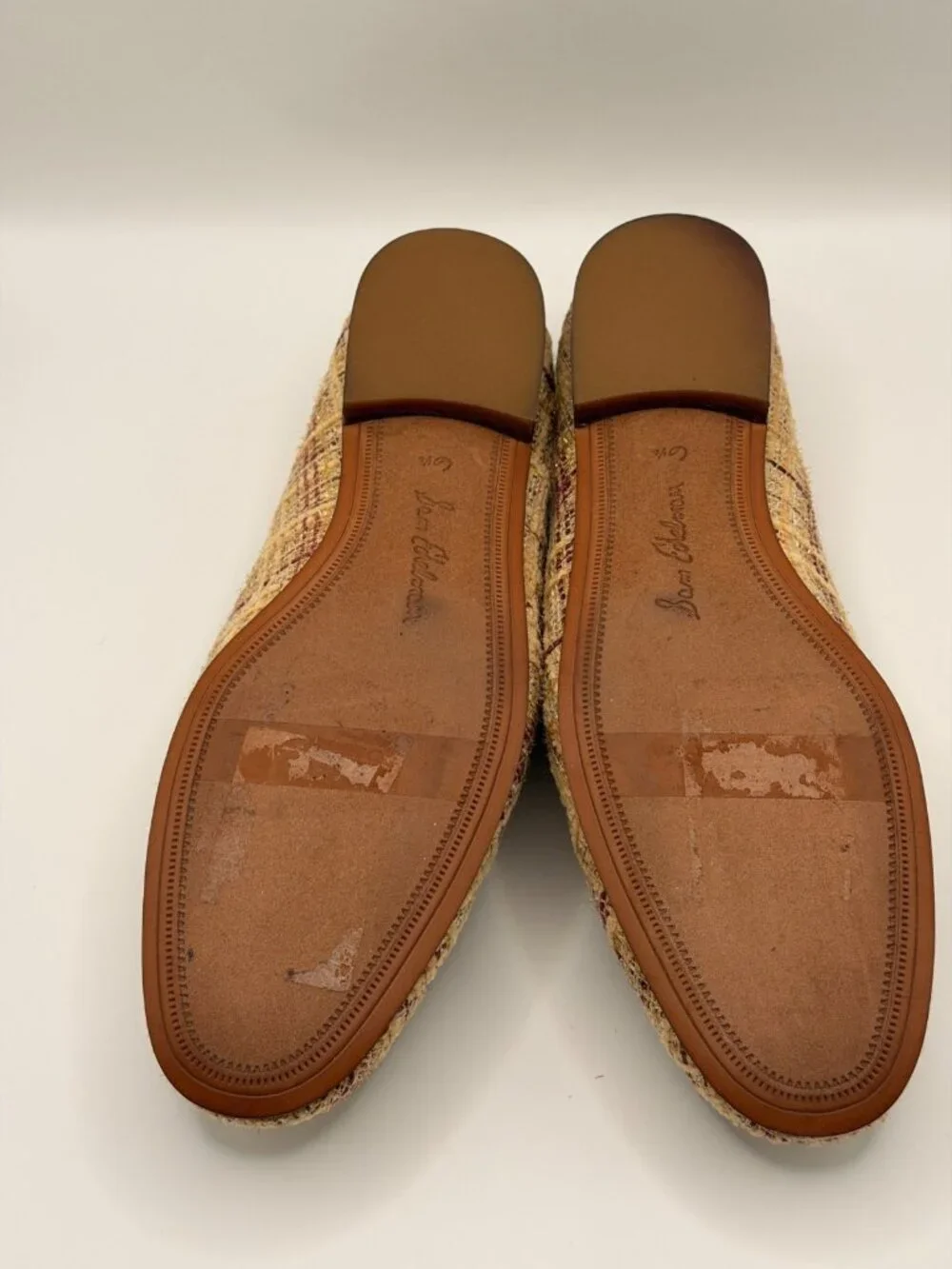 Sam Edelman Women's Loraine Loafer Pale Gold Texture Loafer Sz 6.5